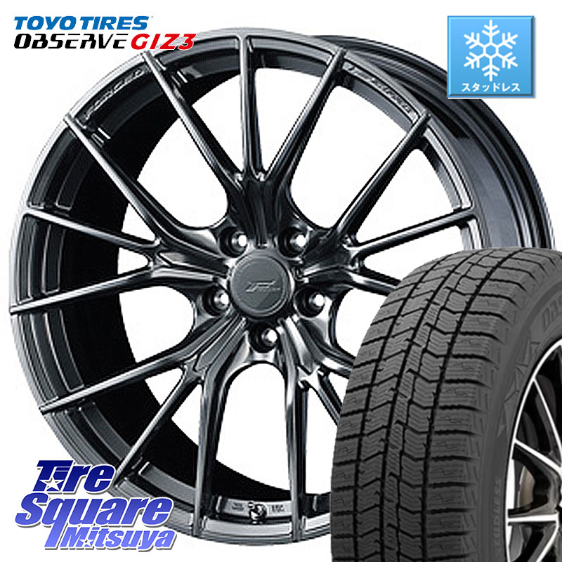 TOYO OBSERVE GIZ3 2024年～2025年製 オブザーブ ギズ3 スタッドレス ミツヤ 215/55R18 WEDS F ZERO FZ-1 FZ1 鍛造 FORGED ホイール18インチ エフゼロ 18 X 7.5J +48 5穴 114.3 CX-30 MX-30