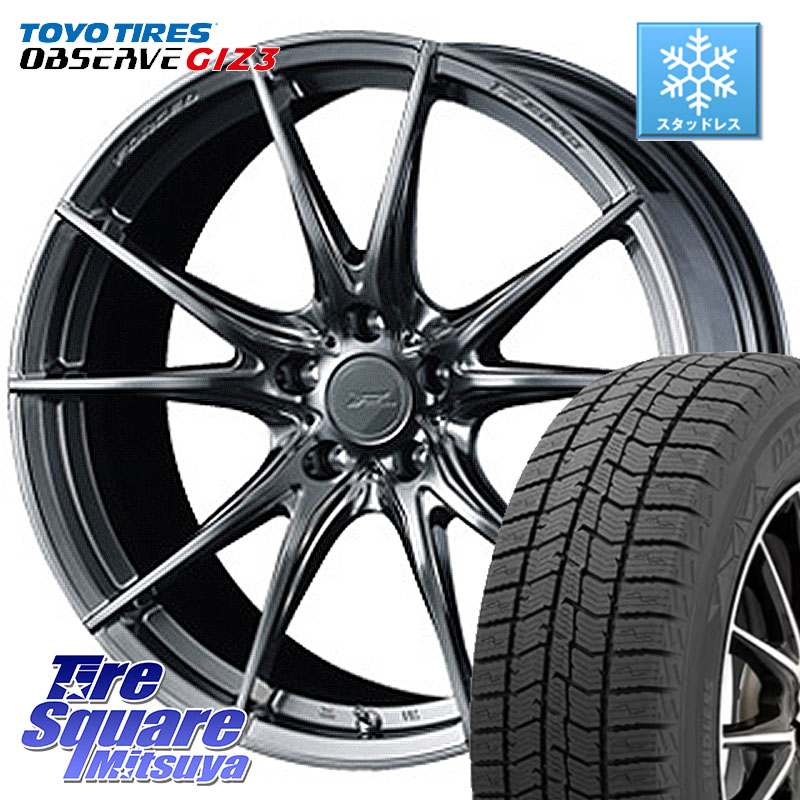 TOYO OBSERVE GIZ3 2024年～2025年製 オブザーブ ギズ3 スタッドレス ミツヤ 215/55R18 WEDS F ZERO FZ-2 FZ2 鍛造 FORGED ホイール18インチ エフゼロ 18 X 7.5J +38 5穴 114.3