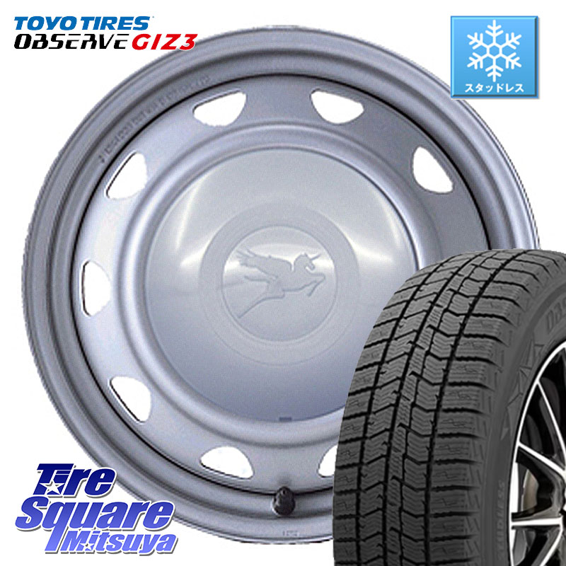 TOYO OBSERVE GIZ3 2024年製～ オブザーブ ギズ3 スタッドレス ミツヤ 175/55R15 WEDS キャロウィン PS-554N スチールホイール 15インチ 15 X 5.5J +40 4穴 100 M900系タンク・ルーミー ミラージュ ダイハツ トールM900S・M910S スバル ジャスティM900F・M910F 56,700円