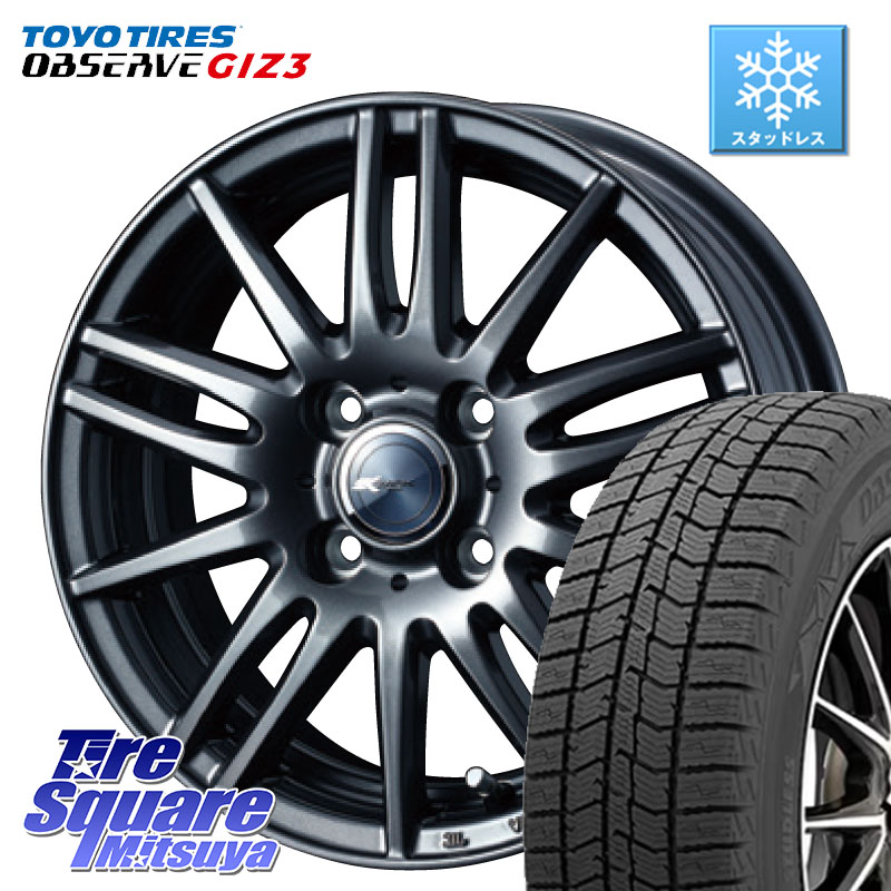 TOYO OBSERVE GIZ3 2024年~2025年製 オブザーブ ギズ3 スタッドレス ミツヤ 145/80R13WEDS ウェッズ ZAMIK ザミック TITO 13インチ 13X4.0J 45 4穴 100 タント スペーシア トッポBJ ワゴンR等ハイト系 アルト系|タイヤスクエアミツヤ