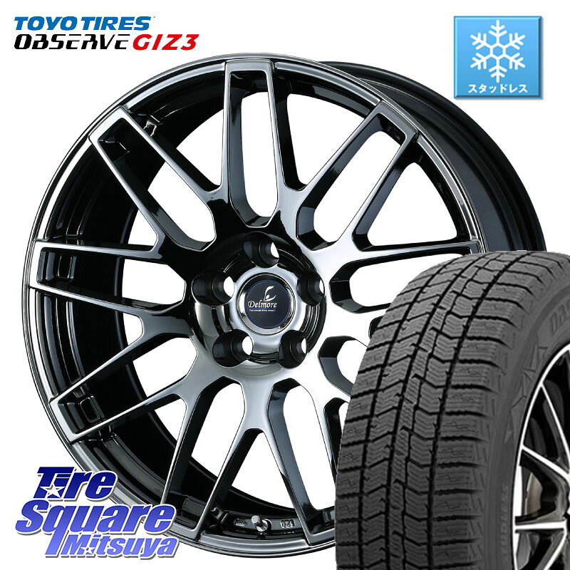 TOYO OBSERVE GIZ3 2024年製～ オブザーブ ギズ3 スタッドレス ミツヤ 225/60R18 WEDS 39243 Delmore デルモア LC.S 平座仕様(レクサス車専用) 18 X 7.5J +35 5穴 114.3 50系RAV4 80系ハリアー 126,320円