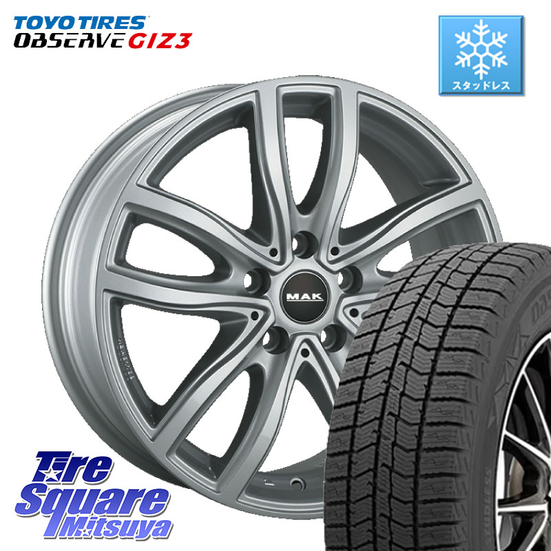 TOYO OBSERVE GIZ3 2024年～2025年製 オブザーブ ギズ3 スタッドレス ミツヤ 245/45R18阿部商会 MAK FAHR ホイール 18インチ 18X8.0J(BMW G30 G31) 30 5穴 112 BMW 5シリーズ G30 G31｜タイヤスクエアミツヤ