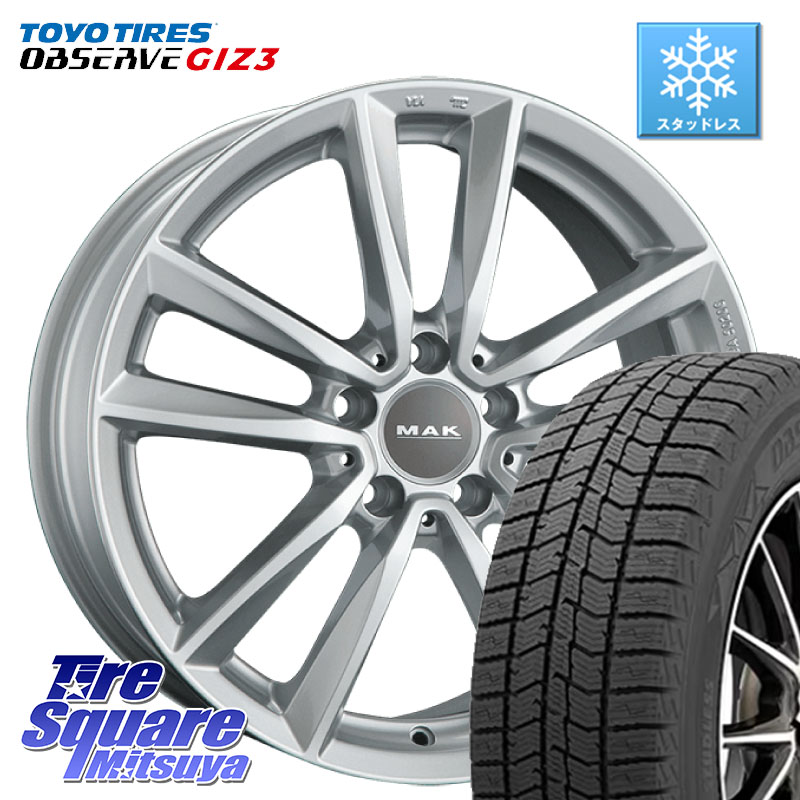 TOYO OBSERVE GIZ3 2024年～2025年製 オブザーブ ギズ3 スタッドレス ミツヤ 195/60R16 阿部商会 MAK BREMEN ホイール 16インチ 16 X 7.0J(MB C204) +43 5穴 112 メルセデスベンツ Cクラスクーペ（C204）