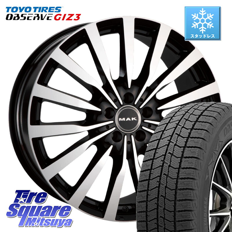 TOYO OBSERVE GIZ3 2024年製～ オブザーブ ギズ3 スタッドレス ミツヤ 205/55R17 阿部商会 MAK KRONE クローネ ホイール 17 X 7.5J(MB W247) +48 5穴 112 メルセデスベンツ Bクラス(W247) 108,735円