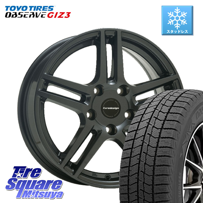 TOYO OBSERVE GIZ3 2024年~2025年製 オブザーブ ギズ3 スタッドレス ミツヤ 225/45R17阿部商会 Eurodesign EIGER ホイール 17インチ 17X7.5J(BMW F23) 45 5穴 120 BMW 2シリーズ F22 F23|タイヤスクエアミツヤ