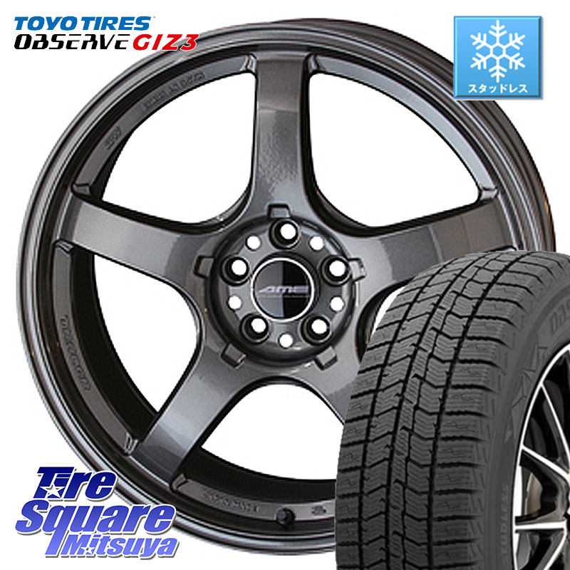 TOYO OBSERVE GIZ3 2024年製~ オブザーブ ギズ3 スタッドレス ミツヤ 235/50R18KYOHO 【欠品次回8月上旬】TRACER GT-V GTV GB 軽量 ホイール 18インチ 18X8.5J 38 5穴 114.3 30系アルファード/ヴェルファイア 20系アルファード ヴェルファイアハイブリッド ヴェルファ|タイヤスクエアミツヤ