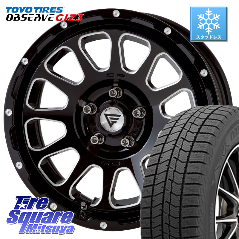 TOYO OBSERVE GIZ3 2024年製~ オブザーブ ギズ3 スタッドレス ミツヤ 215/60R17DELTA FORCE デルタフォース オーバル 7J ホイール 17インチ 17X7.0J 32 5穴 114.3 20系アルファード ヴェルファイア|タイヤスクエアミツヤ
