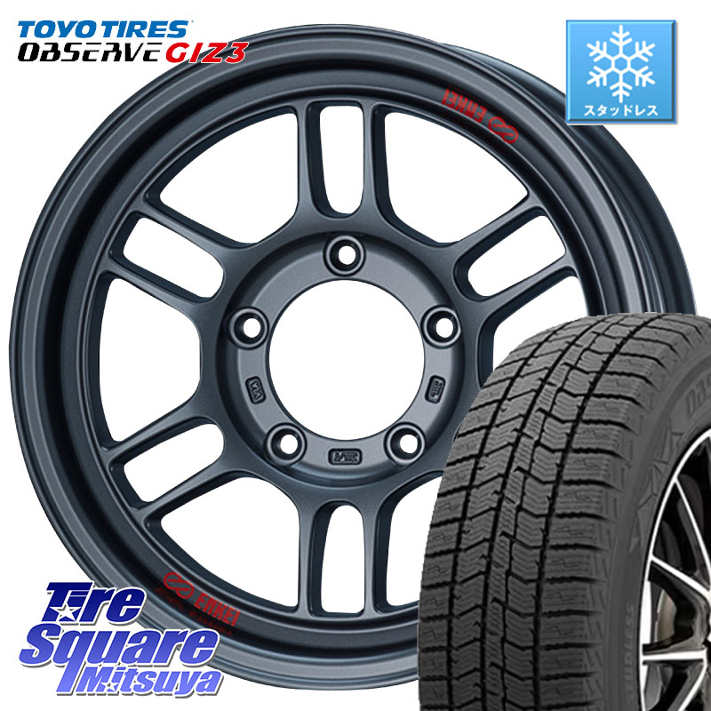 TOYO OBSERVE GIZ3 2024年製～ オブザーブ ギズ3 スタッドレス ミツヤ 215/65R16 ENKEI エンケイ ALLROAD RPT1 ガンメタ ジムニー ホイール 16インチ 16 X 5.5J +20 5穴 139.7 ジムニー専用(要オーバーフェンダー等)