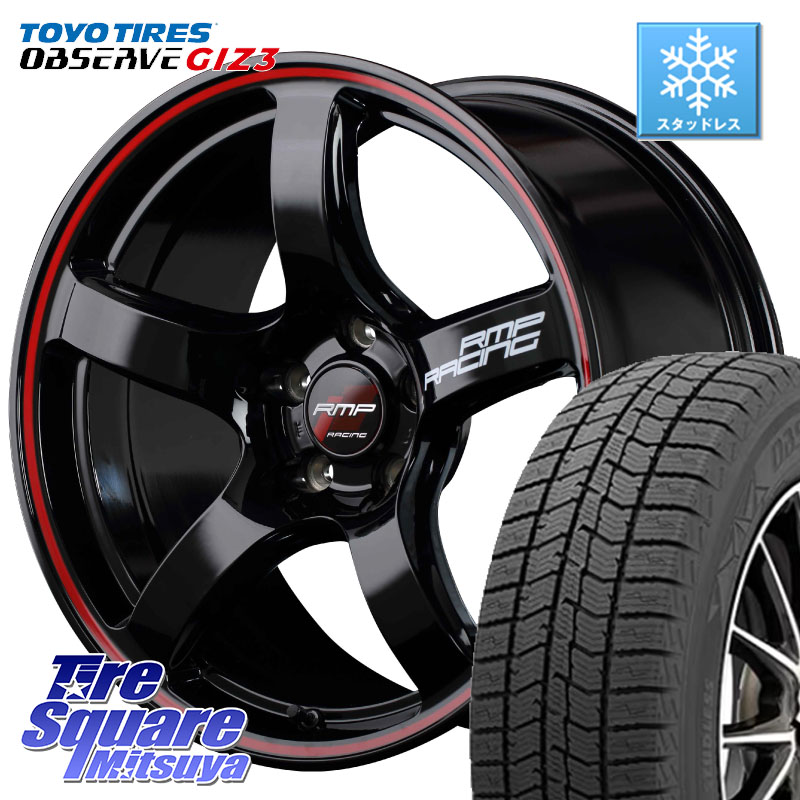 TOYO OBSERVE GIZ3 2024年～2025年製 オブザーブ ギズ3 スタッドレス ミツヤ 225/45R17MANARAY MID RMP RACING R50 アルミホイール 17インチ レーシング 17X7.0J 48 5穴 114.3｜タイヤスクエアミツヤ