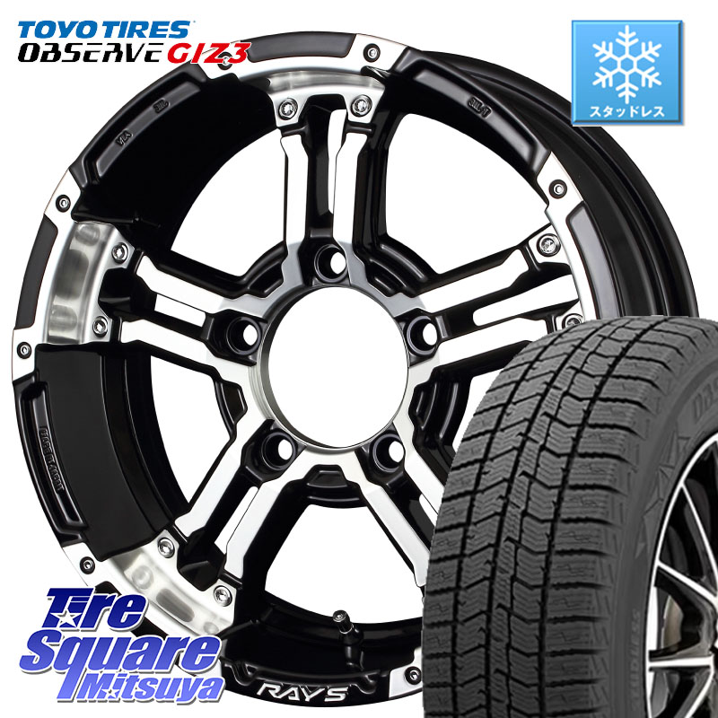 TOYO OBSERVE GIZ3 2024年製～ オブザーブ ギズ3 スタッドレス ミツヤ 215/65R16 RAYS 【欠品次回8~9月】 レイズ デイトナ FDX-J DAYTONA ホイール 16 X 5.5J +20 5穴 139.7 ジムニー専用(要オーバーフェンダー等)