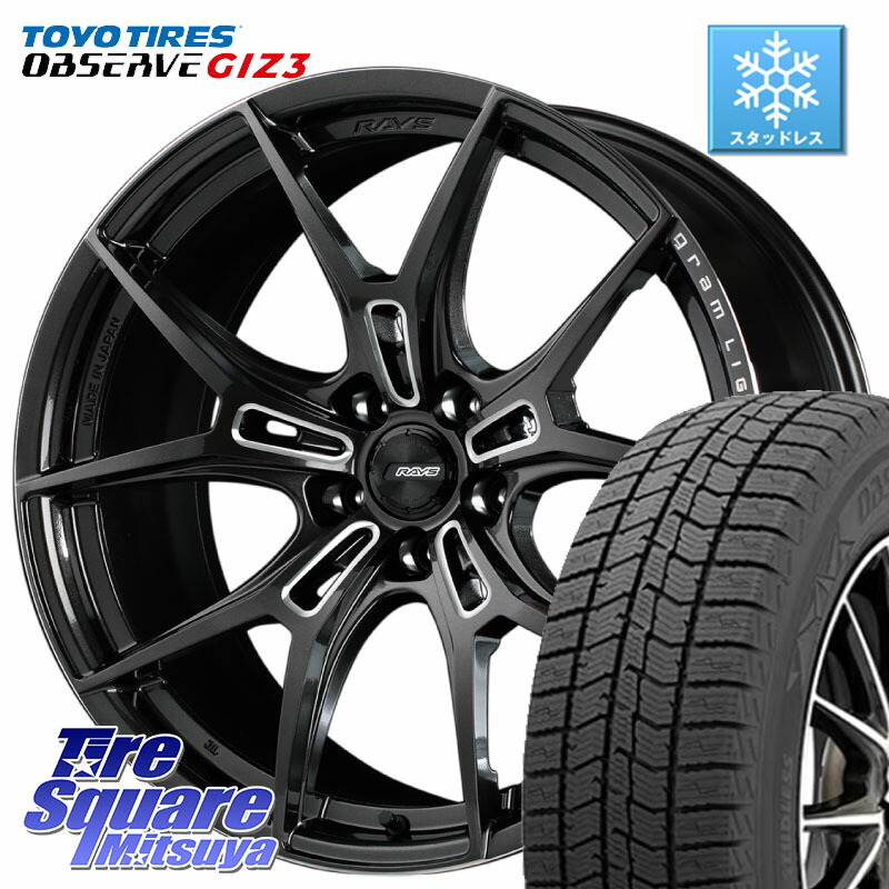 TOYO OBSERVE GIZ3 2024年～2025年製 オブザーブ ギズ3 スタッドレス ミツヤ 245/45R18 RAYS レイズ GramLights グラムライツ 57FXZ ホイール 18インチ 18 X 7.5J +50 5穴 100