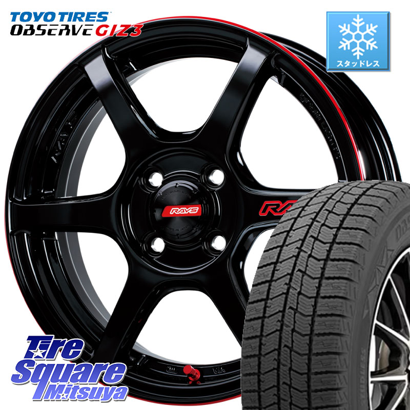 TOYO OBSERVE GIZ3 2024年~2025年製 オブザーブ ギズ3 スタッドレス ミツヤ 175/65R15RAYS 【欠品次回11~12月】 GRAM LIGHTS 57C6 TIME ATTACK EDITION ホイール 15インチ 15X5.0J 43 4穴 100 130系ヴィッツ タフト ハスラー リフトアップ等カスタム フレアクロスオー|タイヤスクエアミツヤ