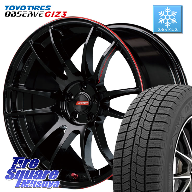 TOYO OBSERVE GIZ3 2024年～2025年製 オブザーブ ギズ3 スタッドレス ミツヤ 225/50R18 RAYS 【欠品次回要問合せ】 グラムライツ 57エクストリーム REV LIMIT EDITION 18インチ 18 X 7.5J +49 5穴 114.3 C-HR 50系エスティマ RV系ヴェゼル RC系オデッセイ後期 MAZDA6 BN