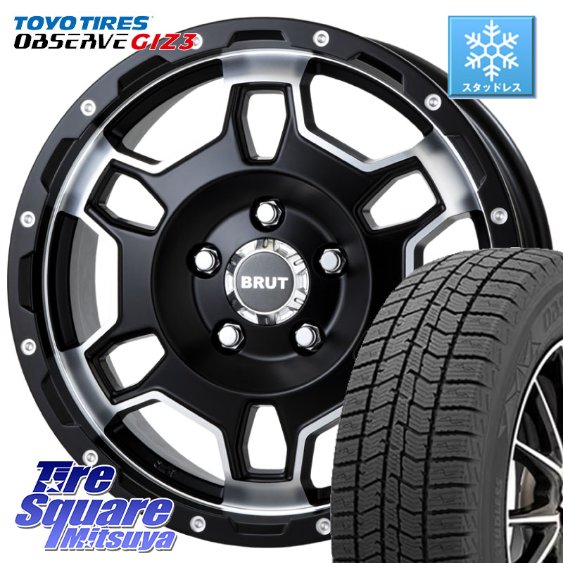 TOYO OBSERVE GIZ3 2024年製～ オブザーブ ギズ3 スタッドレス ミツヤ 215/65R16 BRUT ブルート BR-66 BR66 ホイール 16インチ 16 X 6.5J +30 5穴 114.3 30系ヴェルファイア 20系アルファード