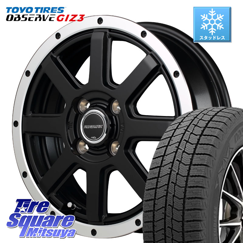 TOYO OBSERVE GIZ3 2024年~2025年製 オブザーブ ギズ3 スタッドレス ミツヤ 155/65R14MANARAY MID ROADMAX WF-8 フランジPO ホイール 14インチ 14X4.5J 43 4穴 100 N-BOX タント スペーシア サクラ ハイゼットアゲトラCustom車用※軽自動車専用ホイール※ ルークス RO|タイヤスクエアミツヤ