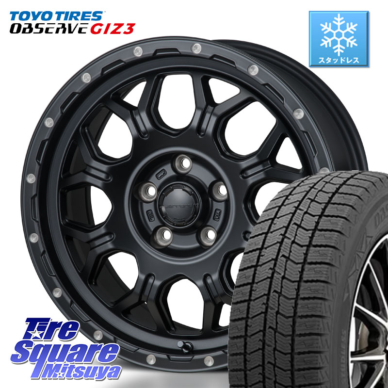 TOYO OBSERVE GIZ3 2024年製～ オブザーブ ギズ3 スタッドレス ミツヤ 225/65R17 MONZA HI-BLOCK JERRARD ホイール 4本 17インチ 17 X 7.5J +41 5穴 114.3 50系RAV4 80系ハリアー T32エクストレイル CX-5 CX-8