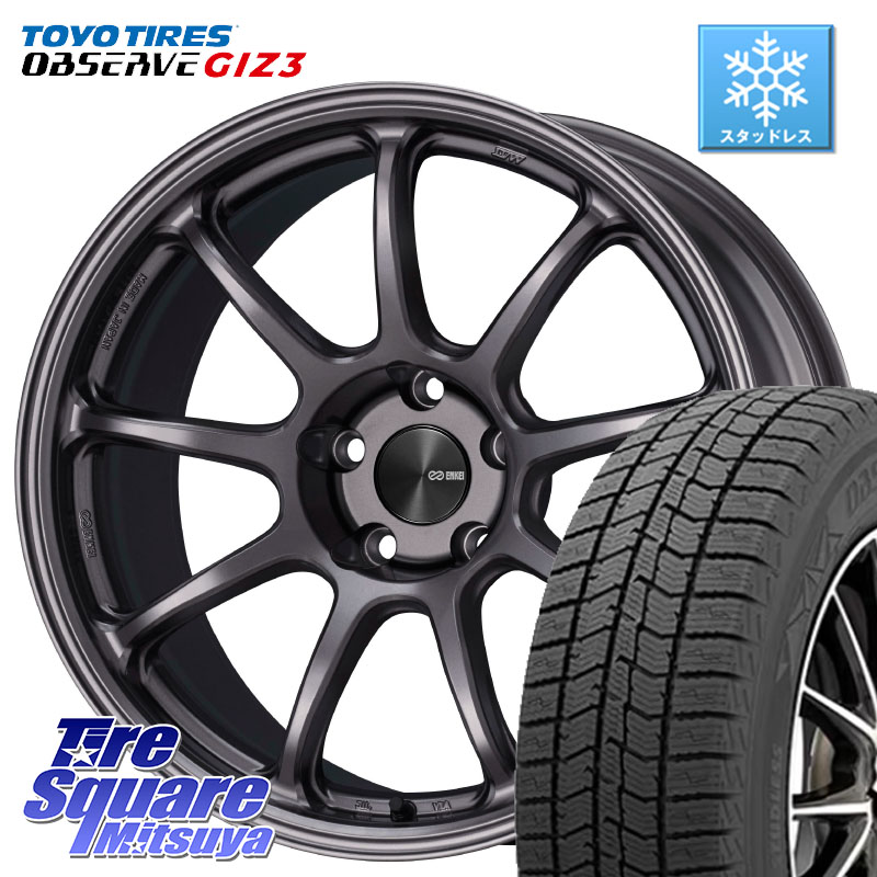 TOYO OBSERVE GIZ3 2024年～2025年製 オブザーブ ギズ3 スタッドレス ミツヤ 235/45R18 ENKEI PerformanceLine PF09 ホイール 4本 18インチ 18 X 8.5J +45 5穴 114.3 CY2アコード