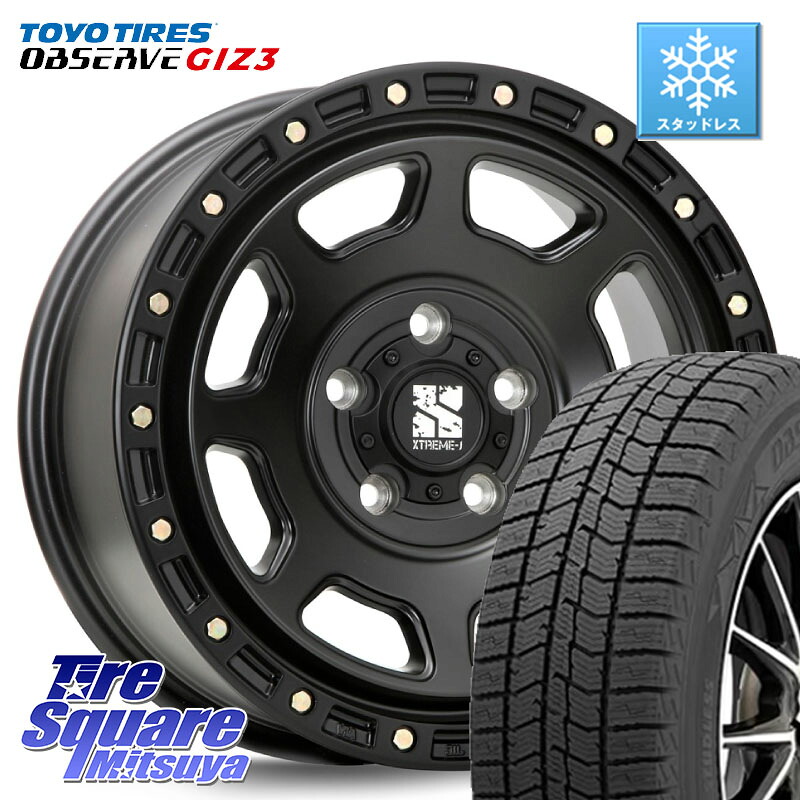 TOYO OBSERVE GIZ3 2024年製～ オブザーブ ギズ3 スタッドレス ミツヤ 225/55R18 MLJ XJ07 XTREME-J BK ホイール 18インチ 18 X 8.0J +40 5穴 114.3 デリカD:5