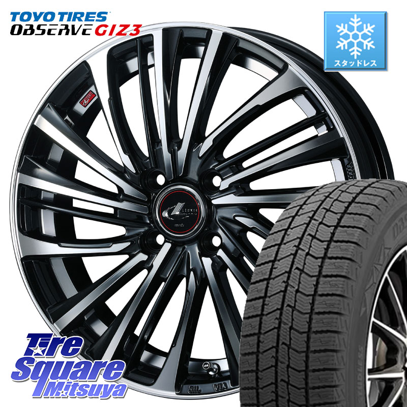 TOYO OBSERVE GIZ3 2024年～2025年製 オブザーブ ギズ3 スタッドレス ミツヤ 205/65R16 WEDS ウェッズ weds レオニス LEONIS FS (PBMC) 16インチ 16 X 6.0J +42 4穴 100