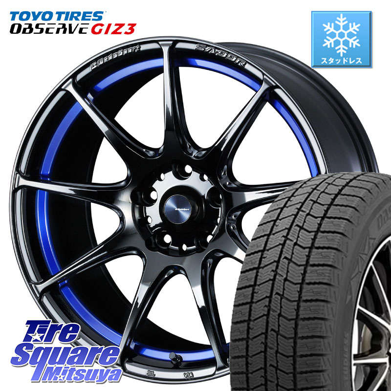 TOYO OBSERVE GIZ3 2024年～2025年製 オブザーブ ギズ3 スタッドレス ミツヤ 225/50R18 WEDS ウェッズ スポーツ SA99R SA-99R 18インチ 18 X 7.5J +35 5穴 114.3