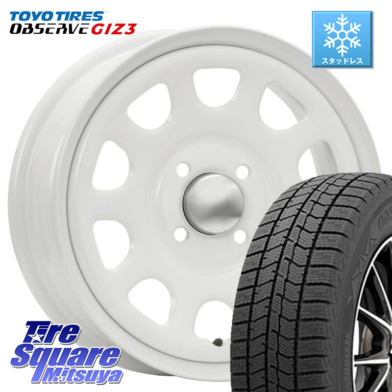 TOYO OBSERVE GIZ3 2024年製～ オブザーブ ギズ3 スタッドレス ミツヤ 165/70R14 MLJ デイトナ SS DAYTONA SS WH 4H 14インチ 14 X 5.0J +42 4穴 100