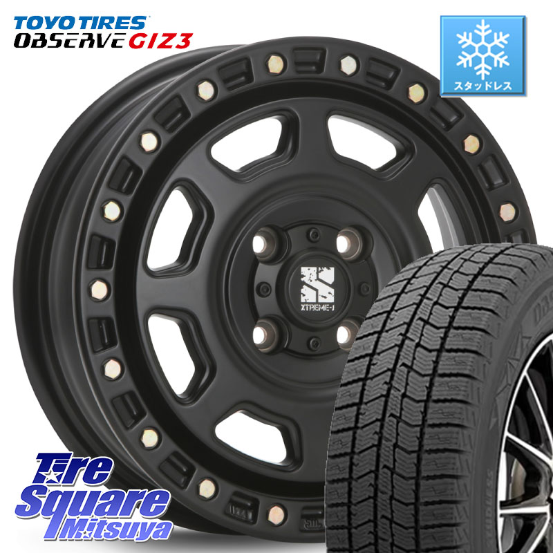 TOYO OBSERVE GIZ3 2024年製～ オブザーブ ギズ3 スタッドレス ミツヤ 165/70R14 MLJ XJ07 XTREME-J 4H BK エクストリームJ 14インチ 14 X 4.5J +43 4穴 100 Mx27/37/47Sソリオ・デリカD2 MAx6S系ソリオ