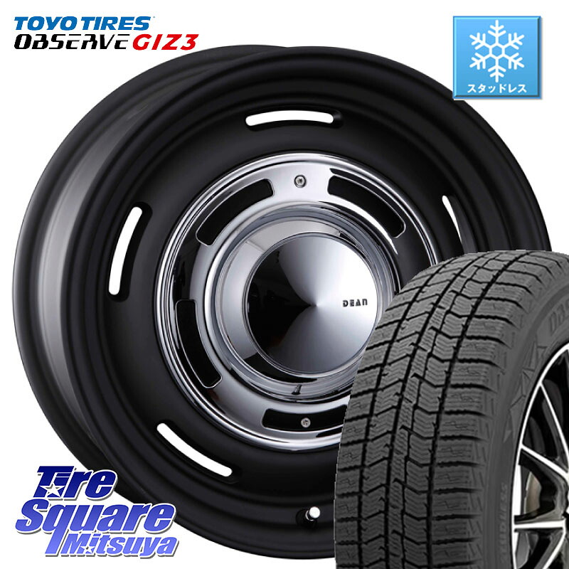 TOYO OBSERVE GIZ3 2024年～2025年製 オブザーブ ギズ3 スタッドレス ミツヤ 215/60R16 CRIMSON ディーン クロスカントリー ブラック 16インチ 16 X 7.0J +25 6穴 139.7