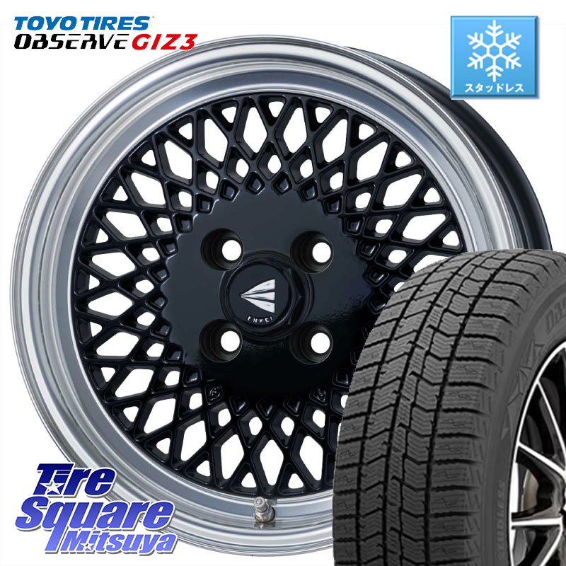 TOYO OBSERVE GIZ3 2024年～2025年製 オブザーブ ギズ3 スタッドレス ミツヤ 185/60R16 ENKEI エンケイ NEO CLASSIC ENKEI92 16インチ 16 X 5.5J +45 4穴 100 FITクロスター