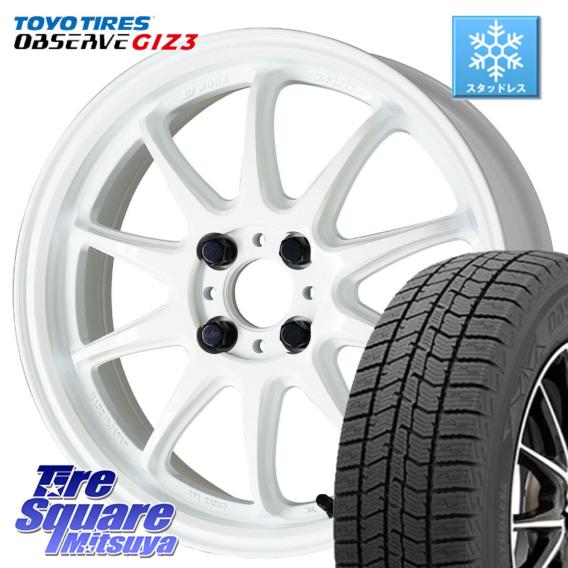TOYO OBSERVE GIZ3 2024年~2025年製 オブザーブ ギズ3 スタッドレス ミツヤ 205/65R16WORK ワーク EMOTION エモーション ZR10 16インチ 16X6.5J 38 4穴 100 ロッキー ガソリン車 4穴 ライズ ガソリン車 4穴|タイヤスクエアミツヤ