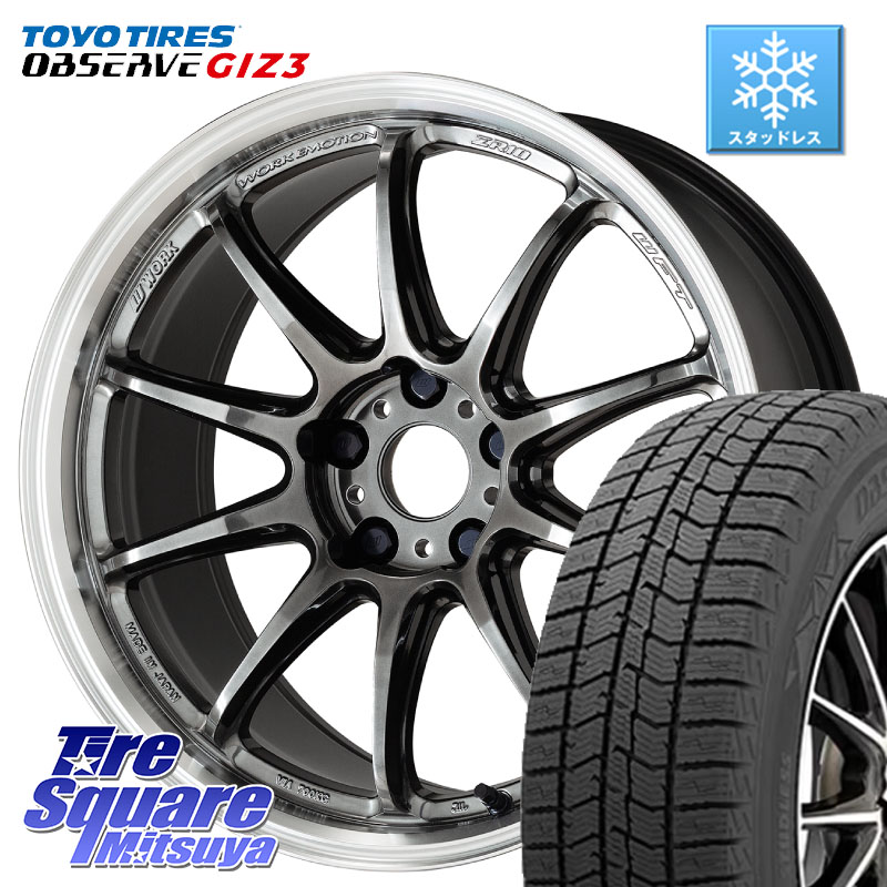 TOYO OBSERVE GIZ3 2024年～2025年製 オブザーブ ギズ3 スタッドレス ミツヤ 215/45R18 WORK ワーク EMOTION エモーション ZR10 GTKRC 5H 18インチ 18 X 7.5J +47 5穴 100