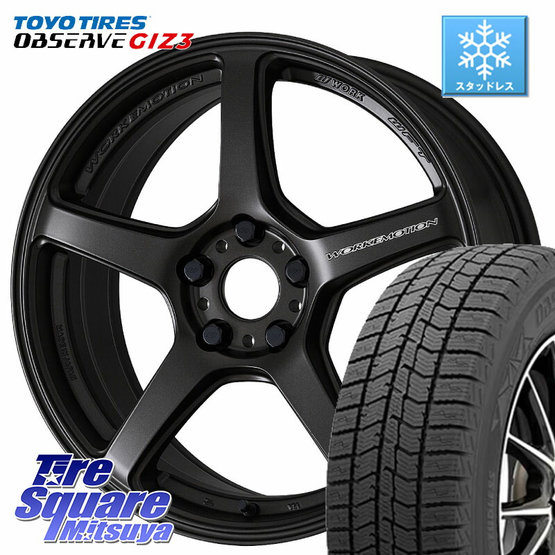 TOYO OBSERVE GIZ3 2024年～2025年製 オブザーブ ギズ3 スタッドレス ミツヤ 235/45R18 WORK ワーク EMOTION エモーション T5R 18インチ 18 X 8.5J +45 5穴 114.3 CY2アコード 70系カムリ