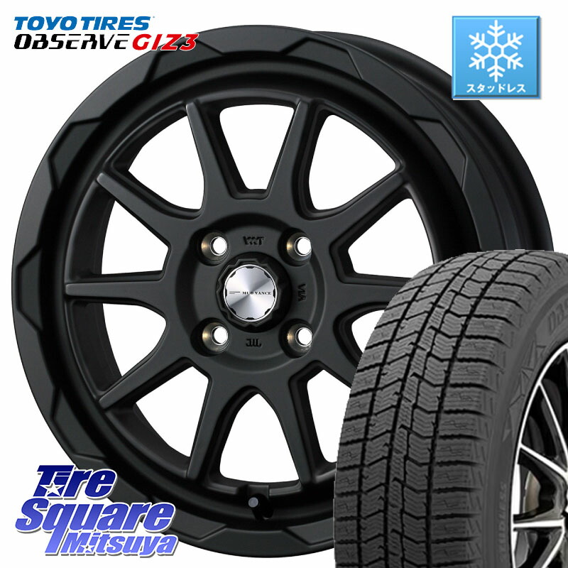 TOYO OBSERVE GIZ3 2024年製～ オブザーブ ギズ3 スタッドレス ミツヤ 205/55R16 WEDS マッドヴァンス 06 MUD VANCE 06 ウエッズ 16インチ 16 X 6.0J +40 4穴 100 E13オーラ