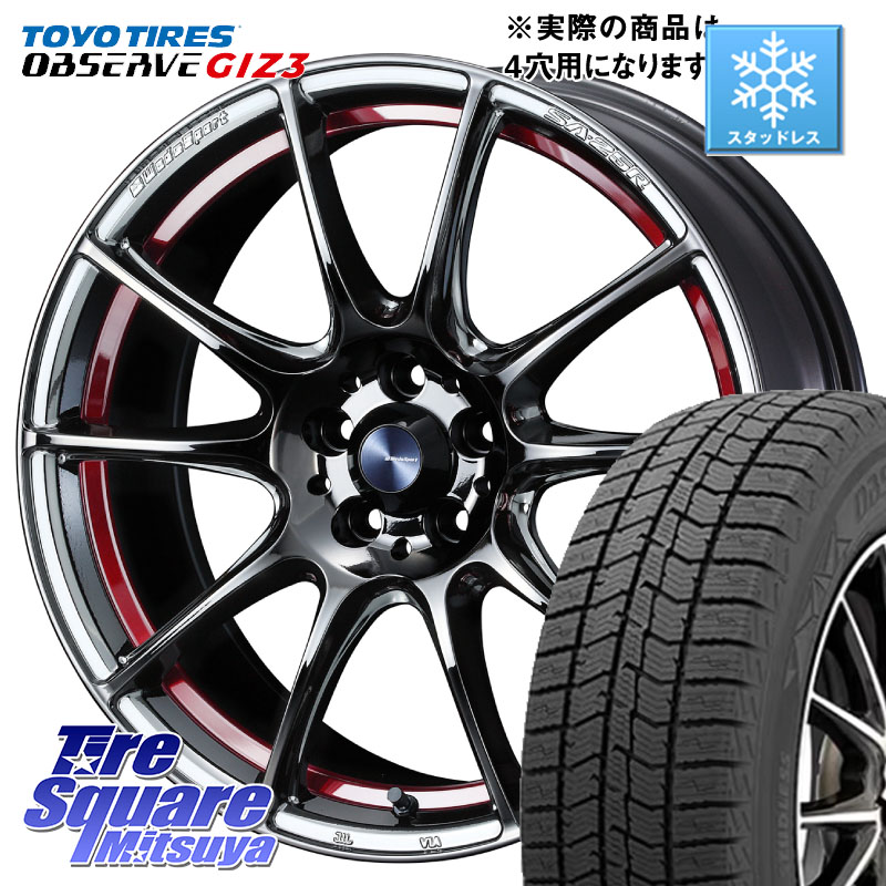 TOYO OBSERVE GIZ3 2024年～2025年製 オブザーブ ギズ3 スタッドレス ミツヤ 195/60R17 WEDS SA-25R RED ウェッズ スポーツ ホイール 17インチ 17 X 7.0J +43 4穴 100 ライズ ロッキー ガソリン車 4穴 121,770円