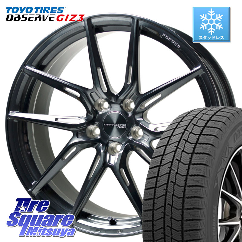 TOYO OBSERVE GIZ3 2024年～2025年製 オブザーブ ギズ3 スタッドレス ミツヤ 235/55R19 HotStuff TSF-02 BRSC トラフィックスターフォージド 19インチ 19 X 8.0J(M14B) +42 5穴 114.3 スバル ソルテラ