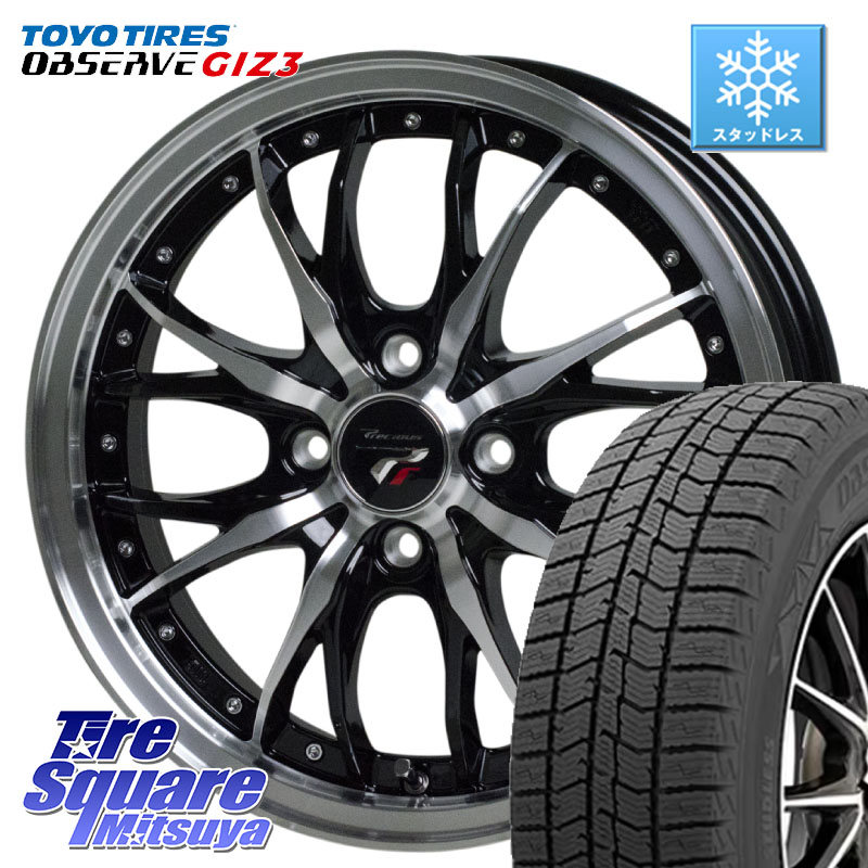 TOYO OBSERVE GIZ3 2024年～2025年製 オブザーブ ギズ3 スタッドレス ミツヤ 195/60R16 HotStuff Precious プレシャス HM3 HM-3 4H BKP 16インチ 16 X 6.0J +45 4穴 100 E13オーラ