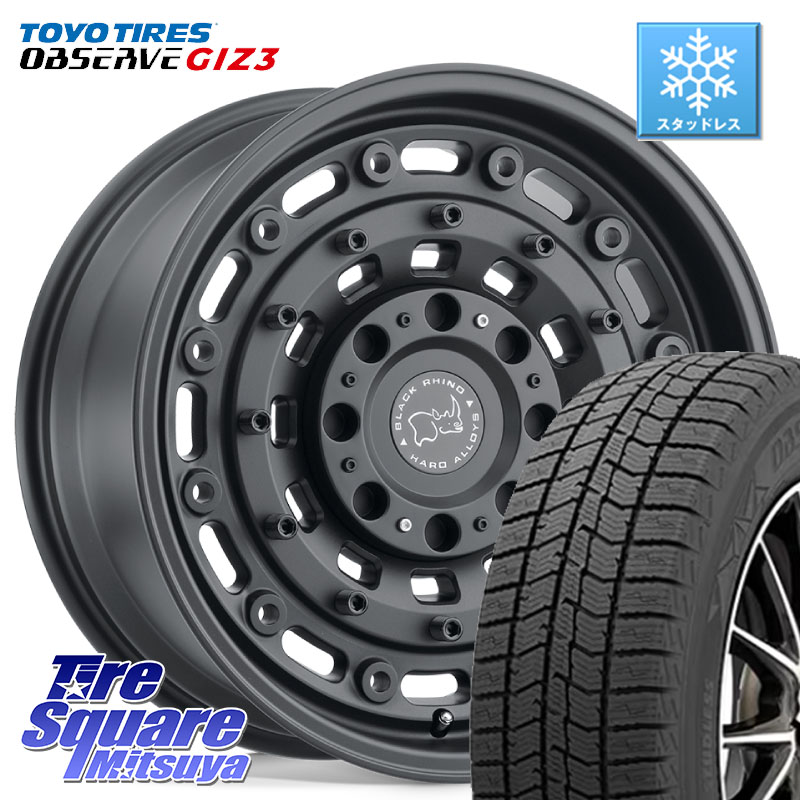 TOYO OBSERVE GIZ3 2024年製～ オブザーブ ギズ3 スタッドレス ミツヤ 235/50R18 BLACK RHINO ARSENAL TEXTUREDBLACK ブラックライノ アーセナル 18インチ ブラックライノ 18 X 8.0J +30 5穴 114.3