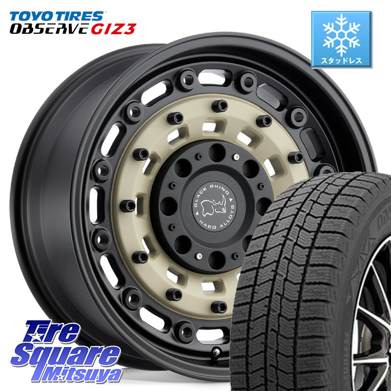 TOYO OBSERVE GIZ3 2024年製～ オブザーブ ギズ3 スタッドレス ミツヤ 225/65R17 BLACK RHINO ARSENAL SANDBLACK ブラックライノ アーセナル 17インチ ブラックライノ 17 X 8.0J +30 5穴 114.3