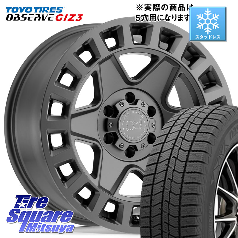TOYO OBSERVE GIZ3 2024年～2025年製 オブザーブ ギズ3 スタッドレス ミツヤ 225/50R17 BLACK RHINO YORK ブラックライノ ヨーク GM 17インチ ブラックライノ 17 X 8.0J +35 5穴 114.3
