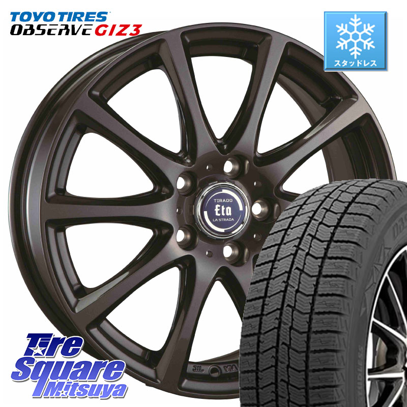 TOYO OBSERVE GIZ3 2024年~2025年製 オブザーブ ギズ3 スタッドレス ミツヤ 185/65R15阿部商会 ティラード イータ 15X6.0J 53 5穴 114.3 GT系フリード5ナンバー車 GT系フリードクロスター フリードハイブリッド フリード|タイヤスクエアミツヤ
