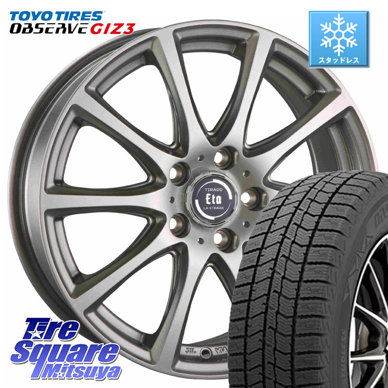 TOYO OBSERVE GIZ3 2024年製～ オブザーブ ギズ3 スタッドレス ミツヤ 235/60R18 阿部商会 ティラード イータ 18 X 7.5J +38 5穴 114.3 50系RAV4 FE0系アリアARIYA T33エクストレイル CX-60 CX-80 アウトランダーPHEV
