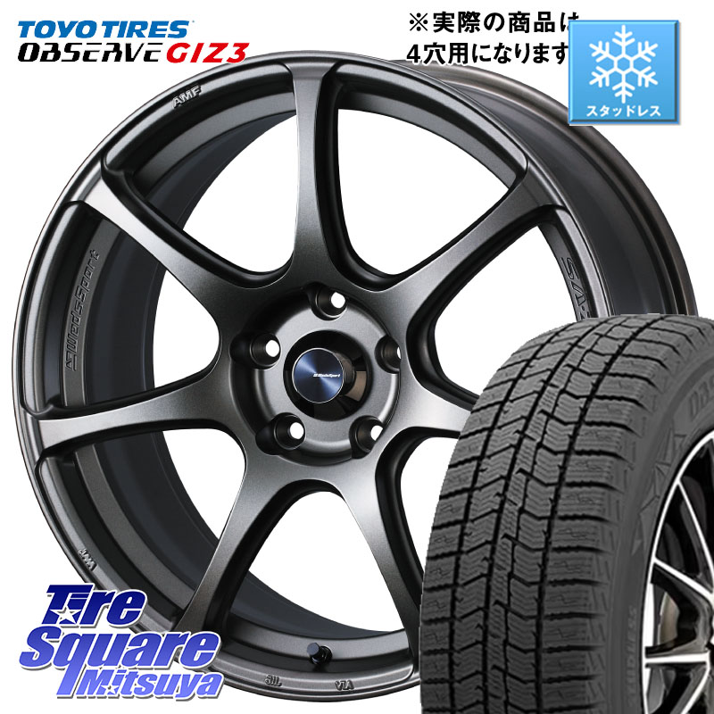 TOYO OBSERVE GIZ3 2024年～2025年製 オブザーブ ギズ3 スタッドレス ミツヤ 195/60R17 WEDS 73995 ウェッズ スポーツ SA75R SA-75R 17インチ 17 X 6.5J +42 4穴 100 ライズ ロッキー ガソリン車 4穴