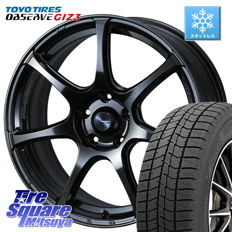 TOYO OBSERVE GIZ3 2024年～2025年製 オブザーブ ギズ3 スタッドレス ミツヤ 215/55R18 WEDS 74030 ウェッズ スポーツ SA75R SA-75R 18インチ 18 X 7.5J +45 5穴 114.3 CX-30 MX-30