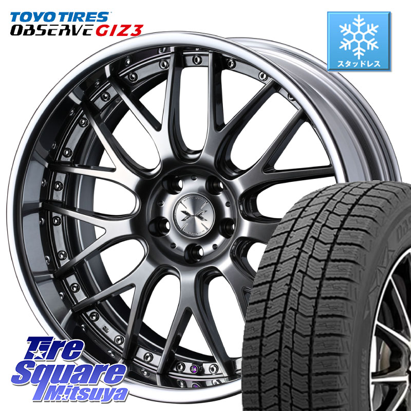 TOYO OBSERVE GIZ3 2024年～2025年製 オブザーブ ギズ3 スタッドレス ミツヤ 245/45R18 WEDS MAVERICK 709M シルバー S-LoDisk 18インチ 2ピース 18 X 8.5J +45 5穴 114.3