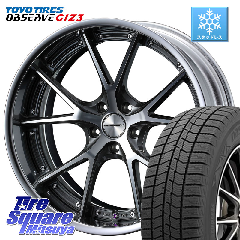 TOYO OBSERVE GIZ3 2024年製～ オブザーブ ギズ3 スタッドレス ミツヤ 225/55R18 WEDS MAVERICK 905S S-LoDisk 18インチ 2ピース 18 X 7.5J +32 5穴 114.3