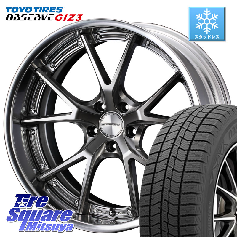 TOYO OBSERVE GIZ3 2024年製～ オブザーブ ギズ3 スタッドレス ミツヤ 235/50R18 WEDS MAVERICK 905S PS S-LoDisk 18インチ 2ピース 18 X 8.5J +38 5穴 114.3 30系アルファード 30系ヴェルファイア 20系アルファード