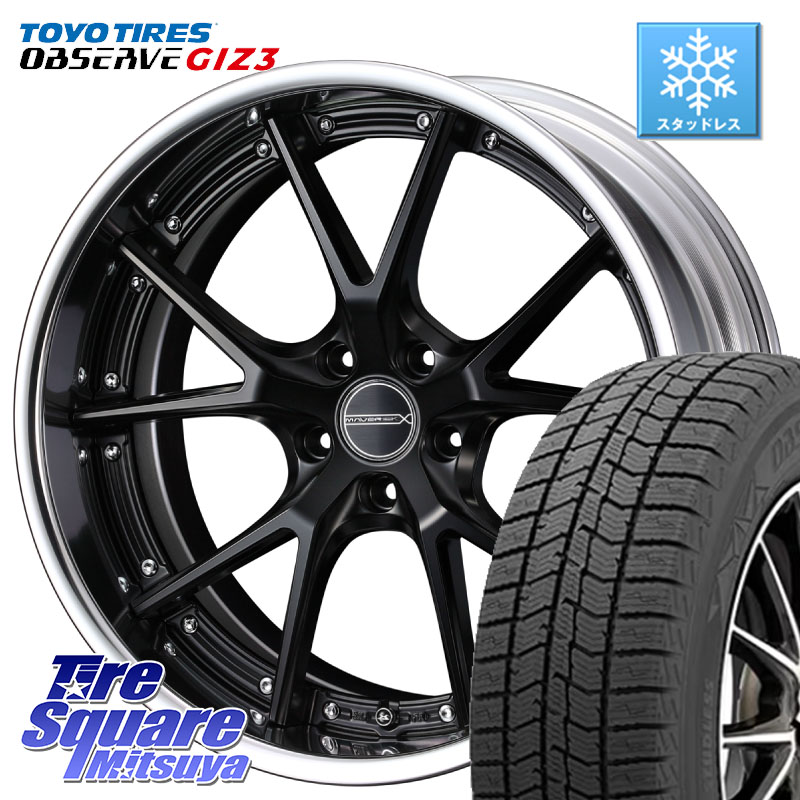 TOYO OBSERVE GIZ3 2024年製～ オブザーブ ギズ3 スタッドレス ミツヤ 225/55R18 WEDS MAVERICK 905S S-LoDisk 18インチ 2ピース 18 X 8.0J +55 5穴 114.3 E52エルグランド ZR-V