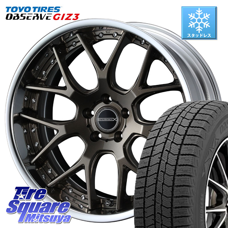 TOYO OBSERVE GIZ3 2024年製～ オブザーブ ギズ3 スタッドレス ミツヤ 225/60R18WEDS MAVERICK 1307M S-LoDisk 18インチ 2ピース 18X8.0J 32 5穴 114.3 NX レクサス｜タイヤスクエアミツヤ