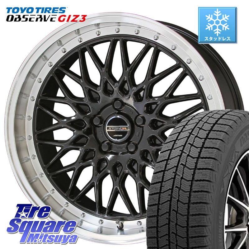 TOYO OBSERVE GIZ3 2024年製～ オブザーブ ギズ3 スタッドレス ミツヤ 235/50R18KYOHO シュタイナー FTX BK 18インチ 18X8.0J 38 5穴 114.3 30系アルファード/ヴェルファイア 20系アルファード ヴェルファイアハイブリッド ヴェルファイア アルファード｜タイヤスクエアミツヤ