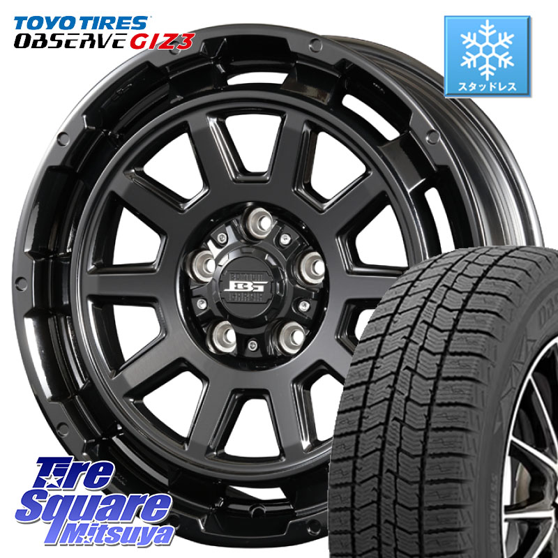TOYO OBSERVE GIZ3 2024年製～ オブザーブ ギズ3 スタッドレス ミツヤ 205/55R17 KOSEI ボトムガルシア ディグレ ホイール 17 X 7.0J +40 5穴 114.3 90系ノア ヴォクシー RP6～8ステップワゴン