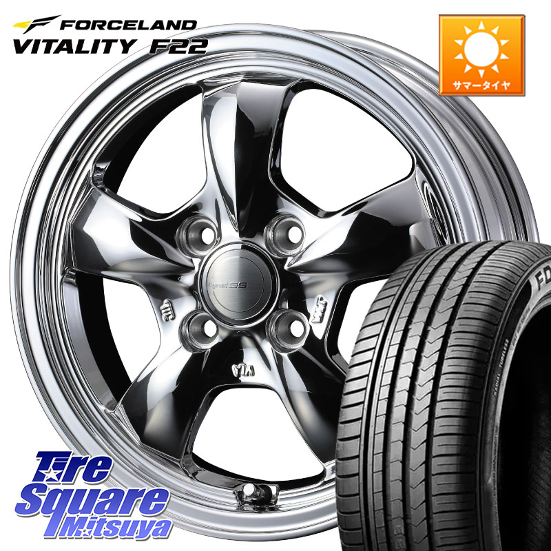 WEDS グラフト GYRAFT 5S ホイール 15インチ 15 X 5.5J +42 4穴 100 FORCELAND Vitality F22 在庫予定品● フォースランド サマータイヤ 【欠品次回5月末】 185/60R15 アクア 160系カローラフィールダー ヤリス GR・GS系フィット 130系ヴィッツ